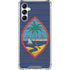 Guam Flag Dark Wood Galaxy A14 5G Clear Case